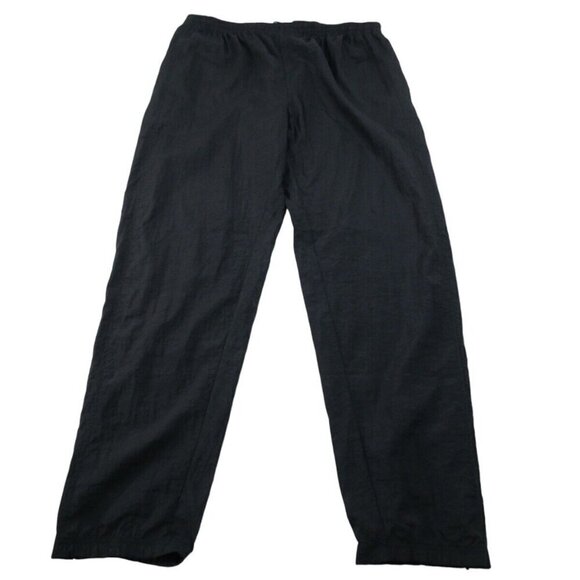 Reebok‎ Sweatpants Mens XL Black Straight Leg Drawstring Logo Ankle Zip RN#69421 - Picture 1 of 13